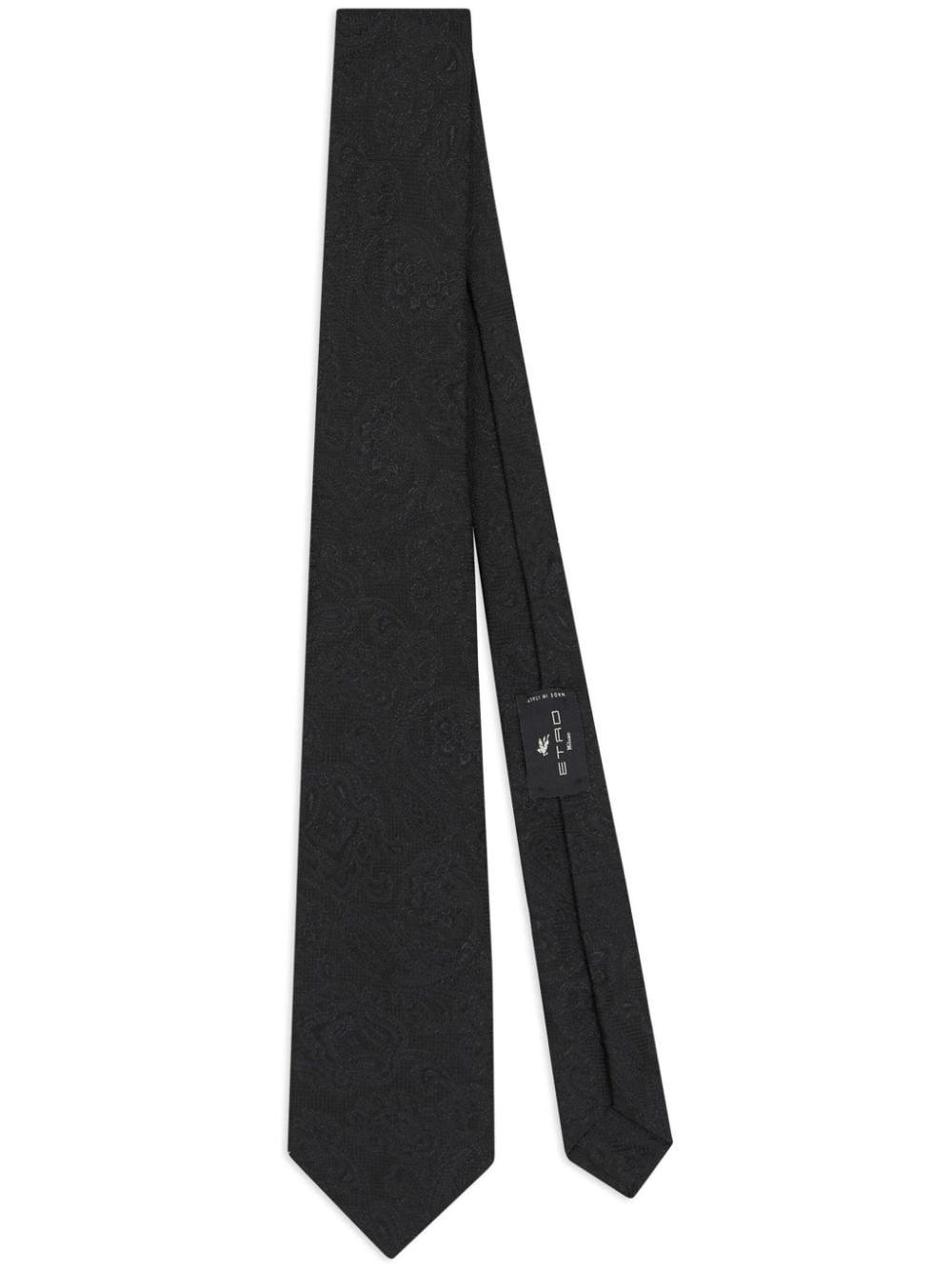 ETRO paisley-print metallic-effect tie - Black von ETRO