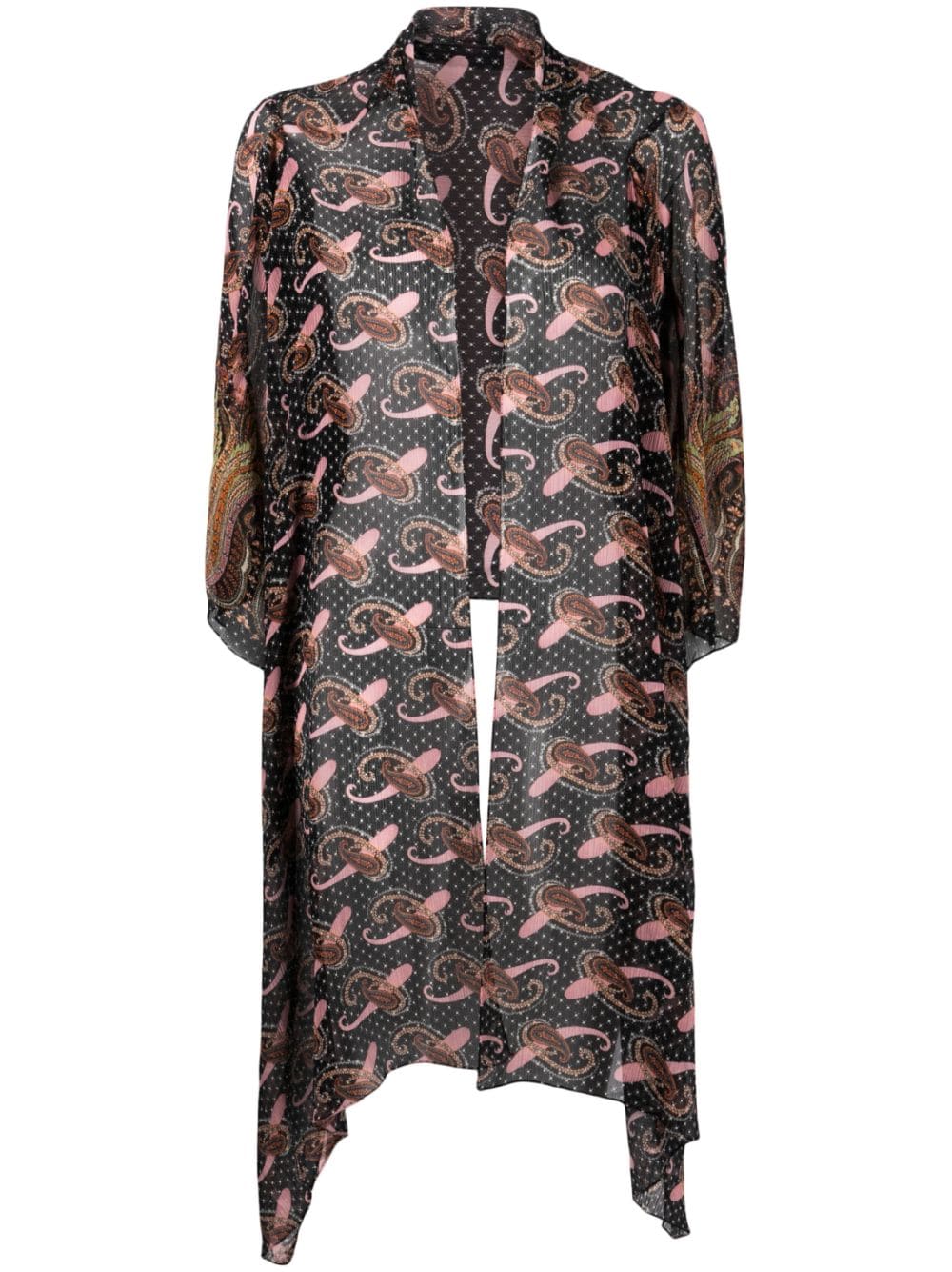 ETRO paisley-print silk cape - Black von ETRO