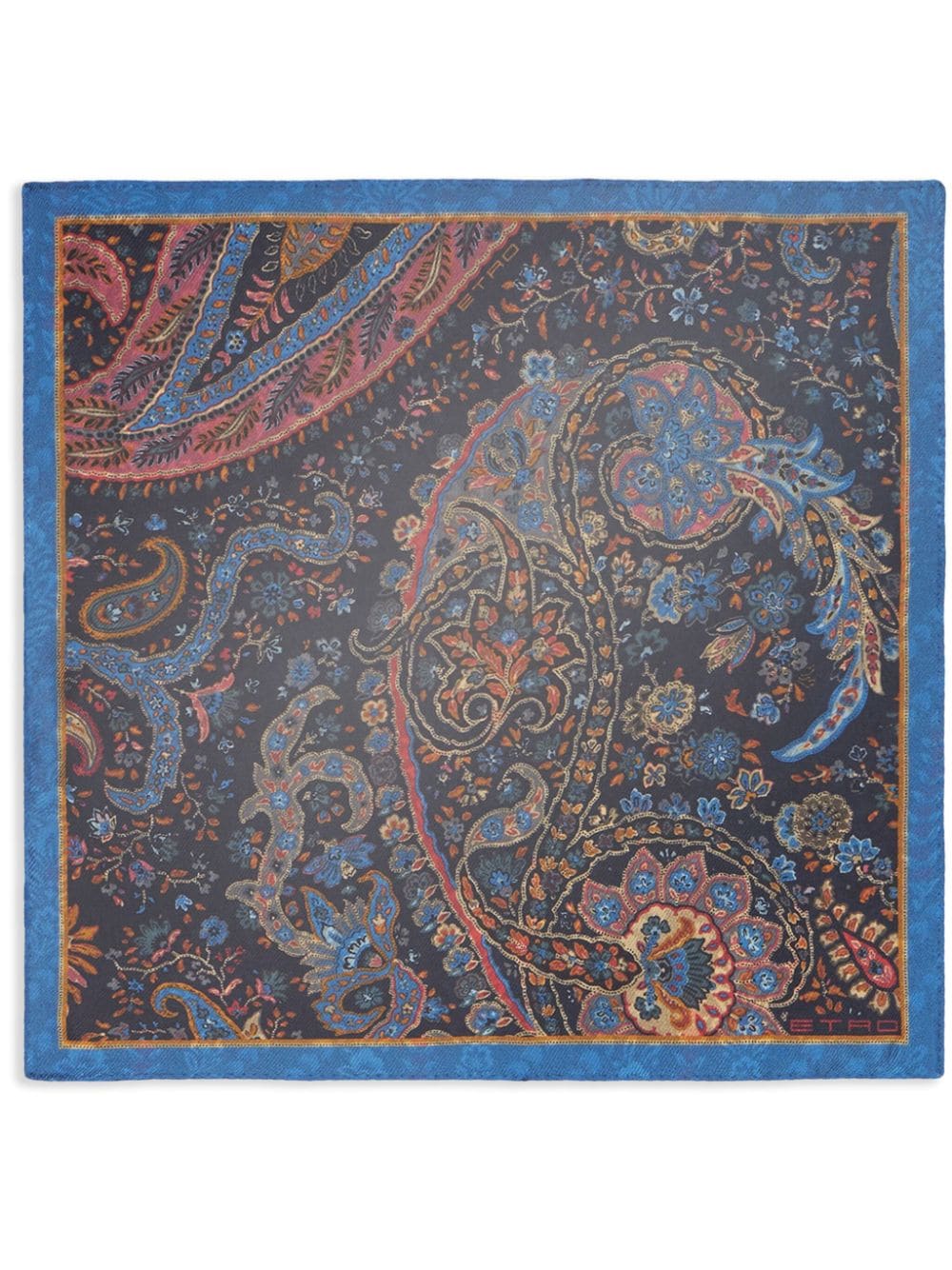 ETRO paisley-print silk pocket scarf - Blue von ETRO