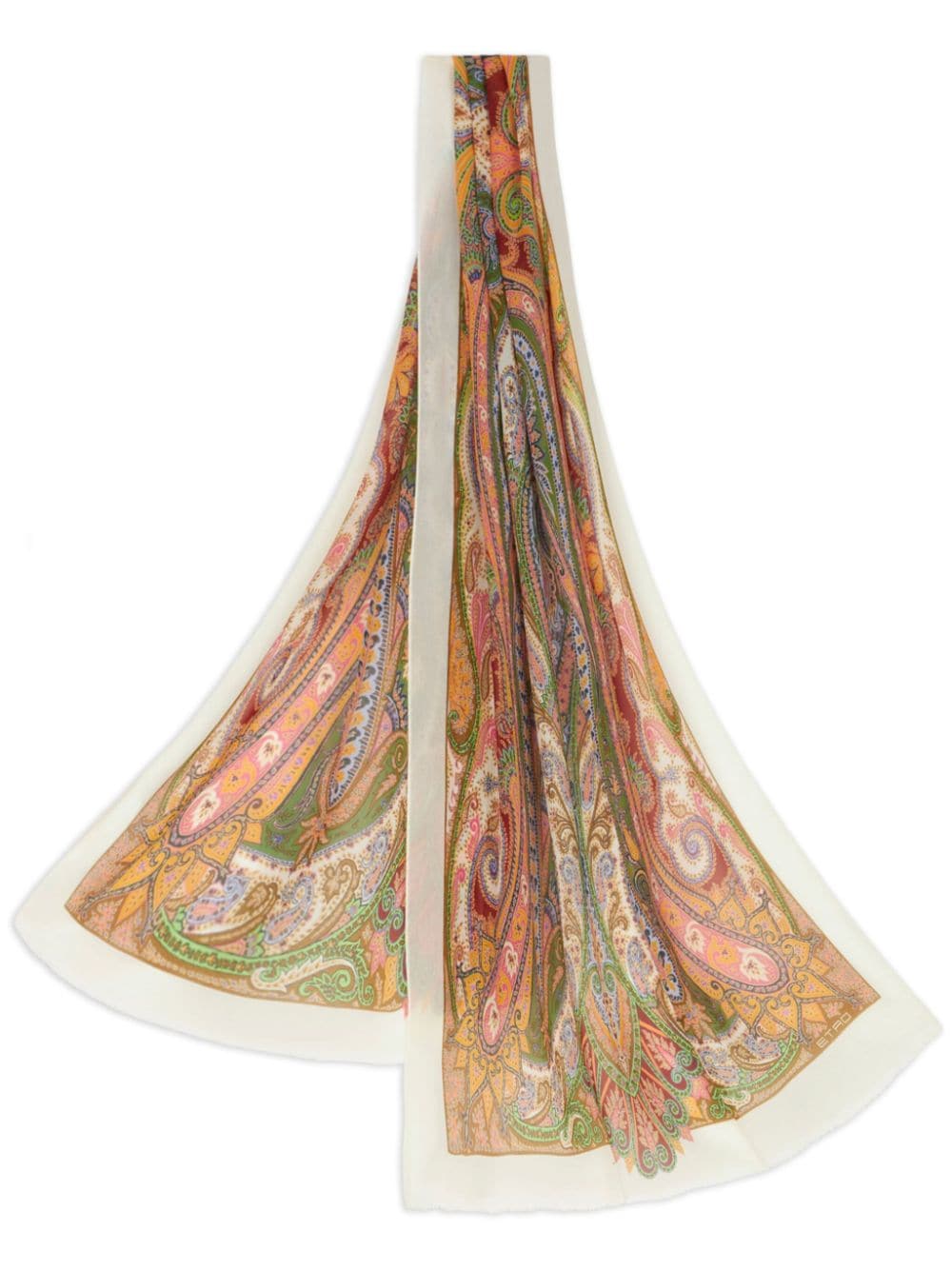 ETRO paisley-print silk scarf - Green von ETRO