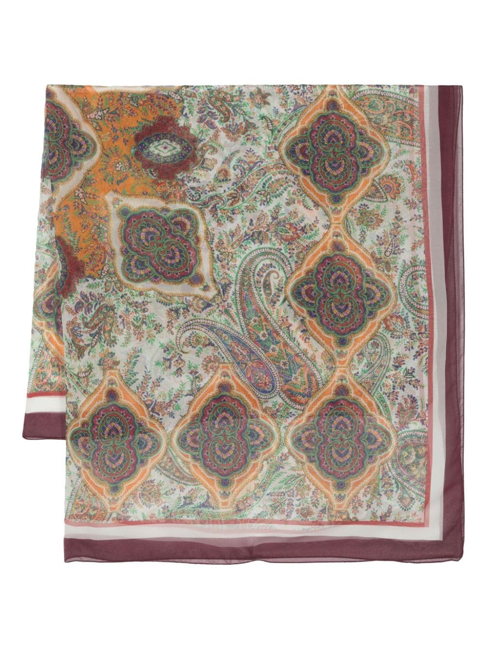 ETRO paisley-print silk scarf - Neutrals von ETRO