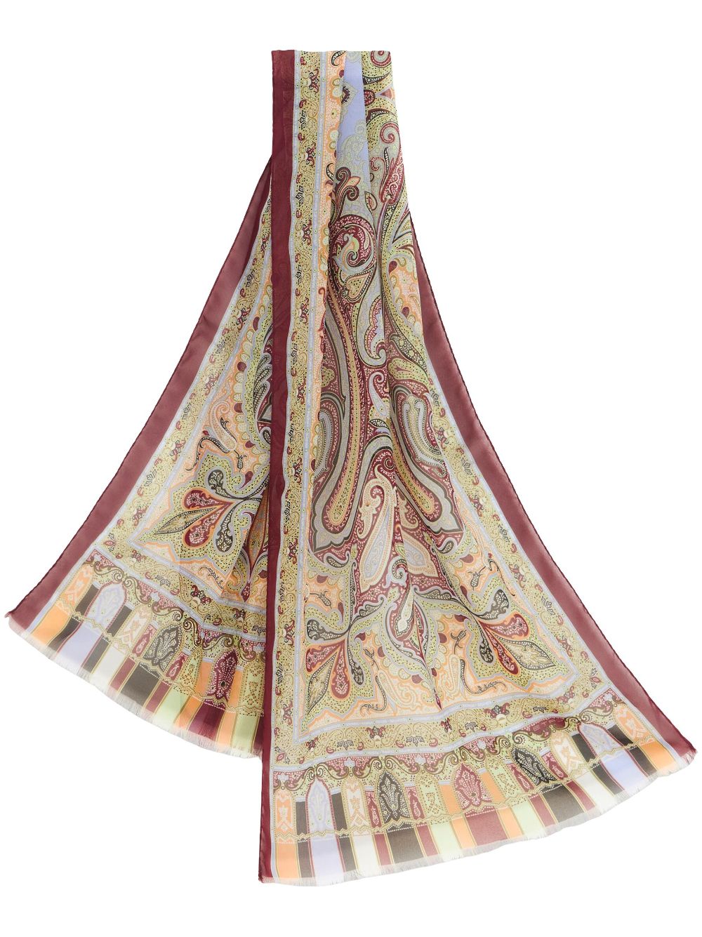 ETRO paisley-print silk scarf - Red von ETRO