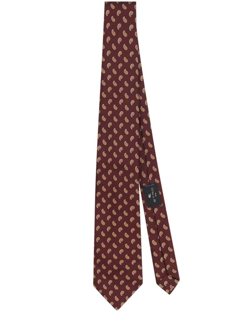 ETRO paisley-print silk tie - Red von ETRO