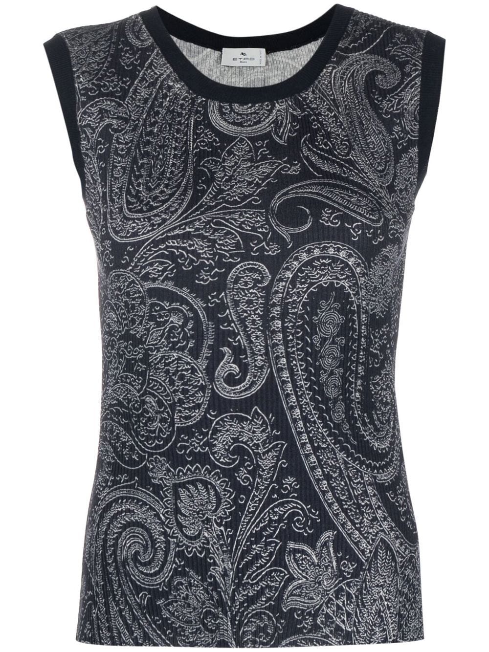 ETRO paisley-print vest - Blue von ETRO