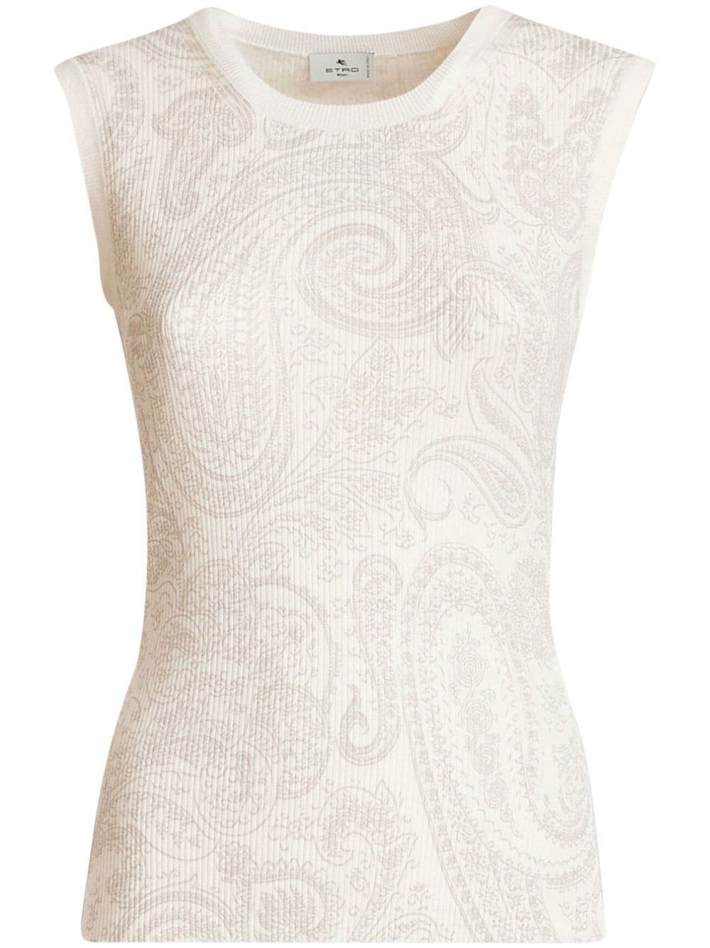 ETRO paisley-print vest - White von ETRO