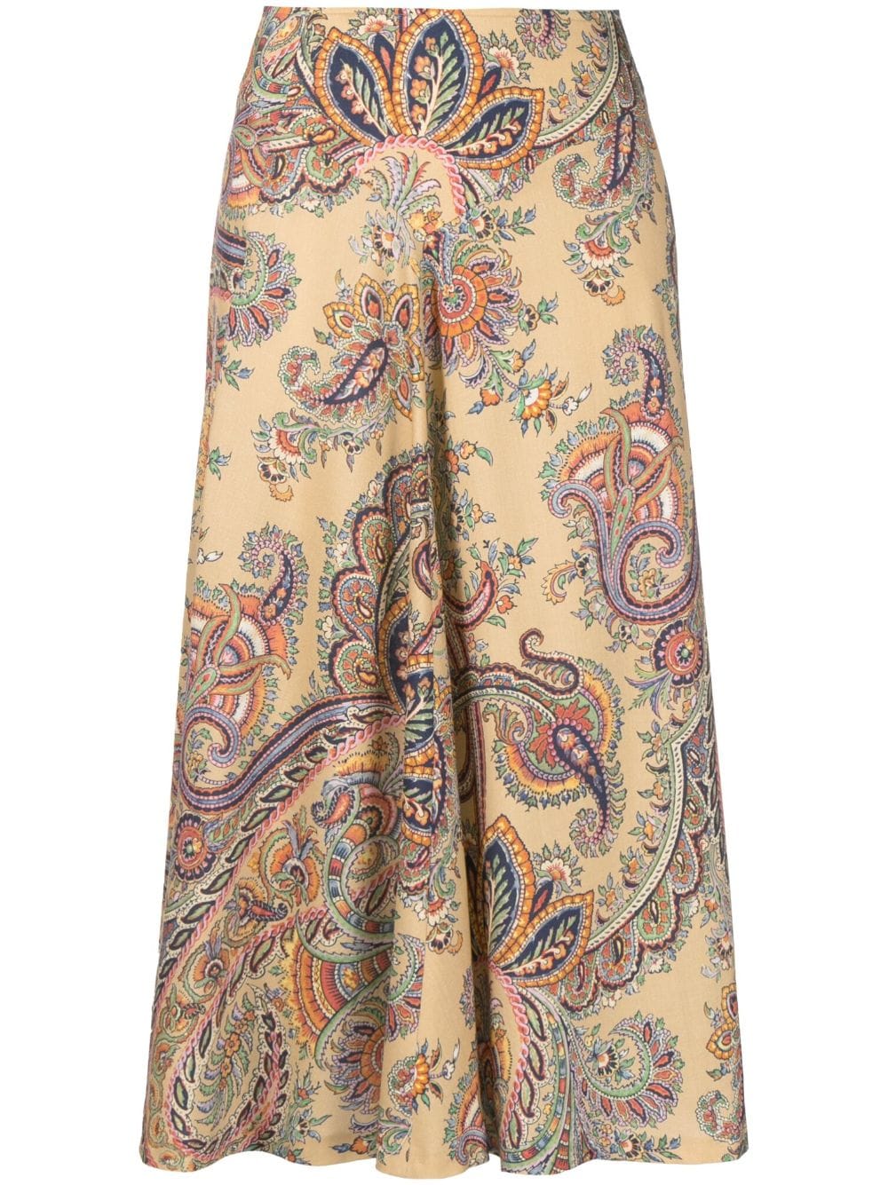 ETRO paisley-print wool-blend skirt - Neutrals von ETRO