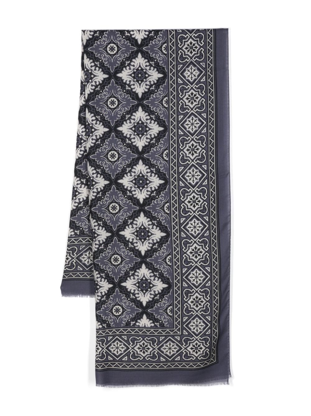 ETRO paisley-print wool scarf - Blue von ETRO