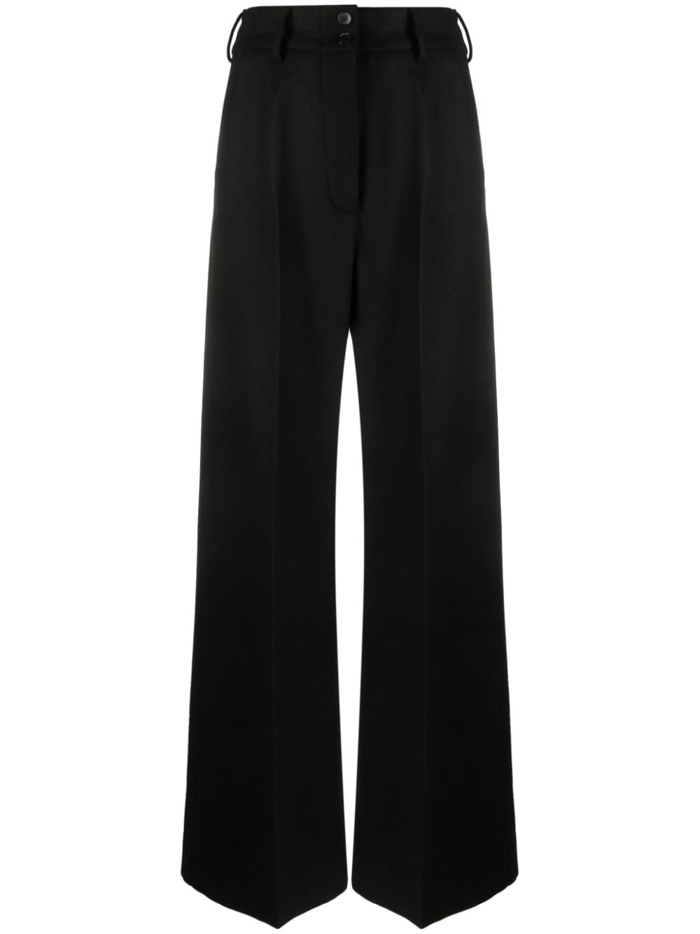ETRO palazzo virgin-wool trousers - Black von ETRO