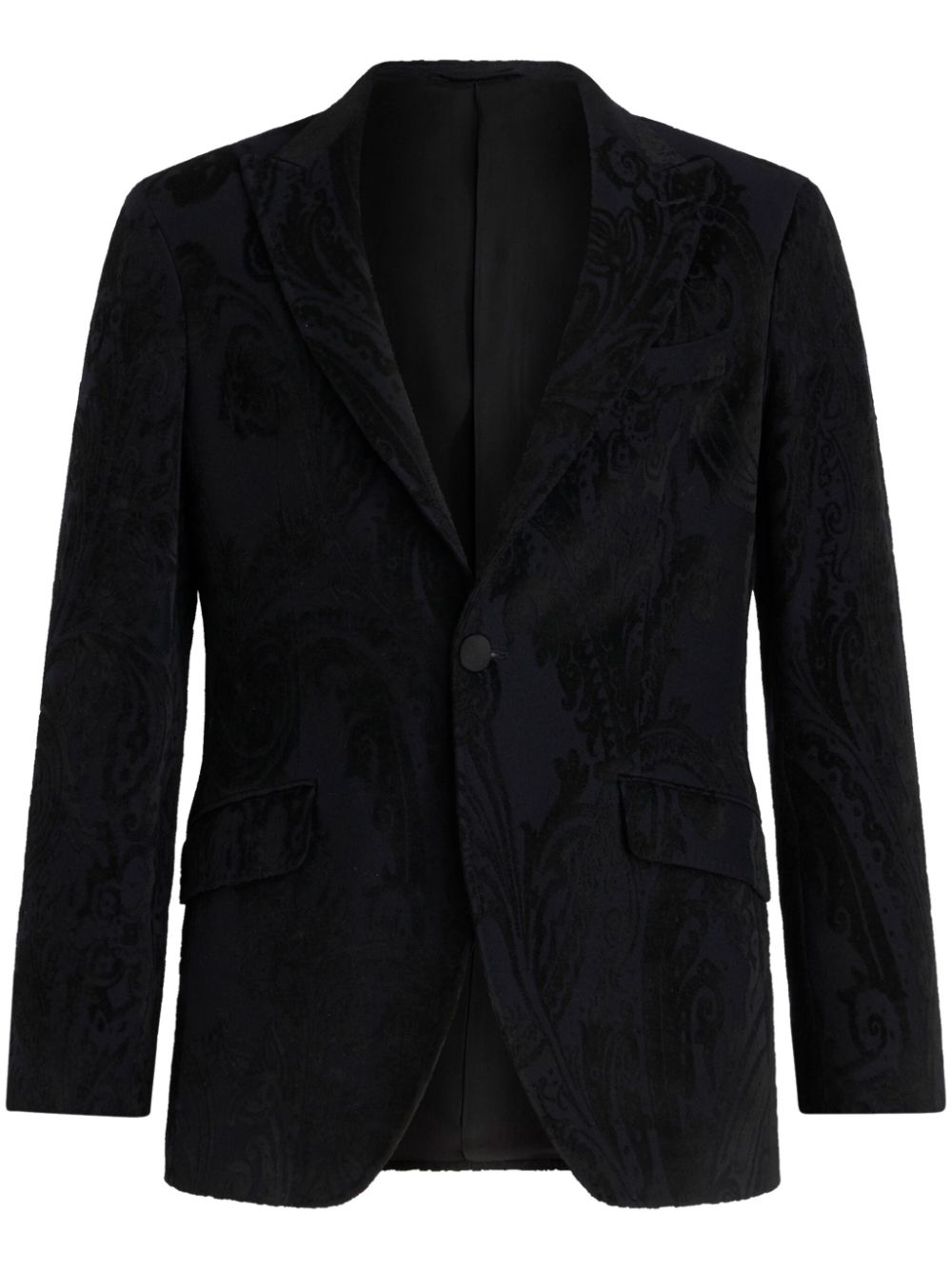 ETRO pattern jacquard buttoned jacket - Black von ETRO
