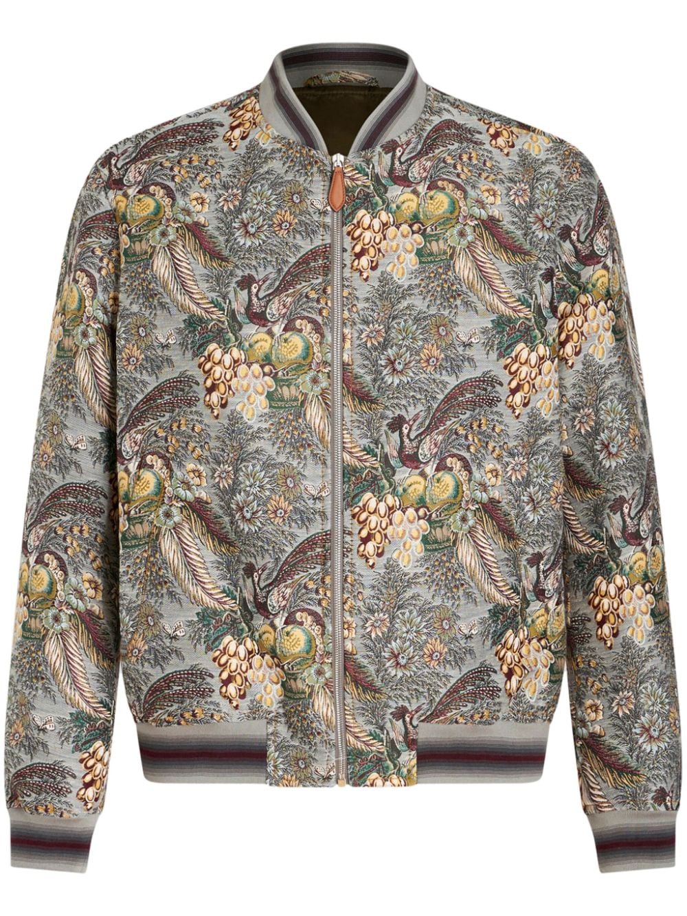 ETRO patterned-jacquard bomber jacket - Green von ETRO