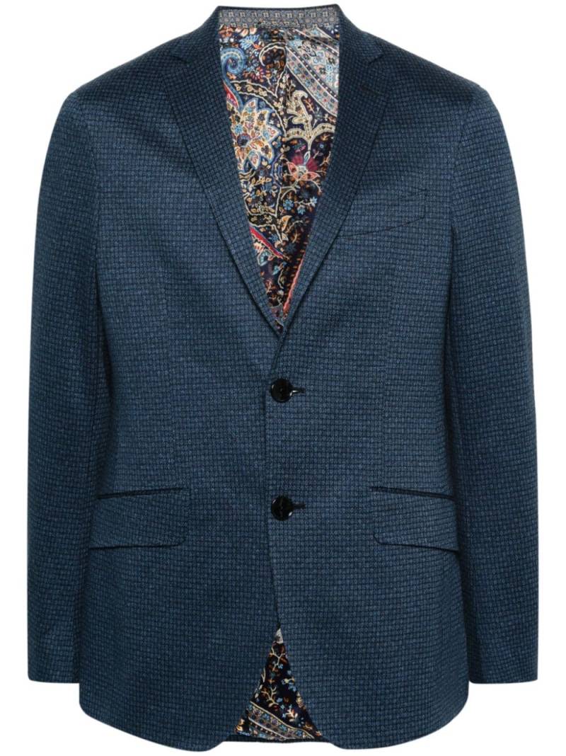 ETRO patterned-jacquard cotton blazer - Blue von ETRO