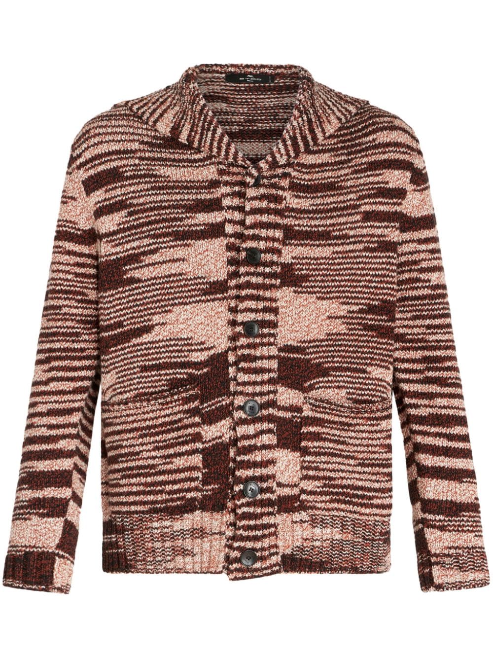 ETRO patterned-jacquard cotton-blend cardigan - Pink von ETRO
