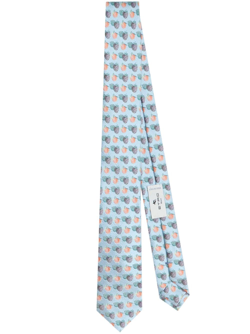 ETRO patterned-jacquard silk tie - Blue von ETRO