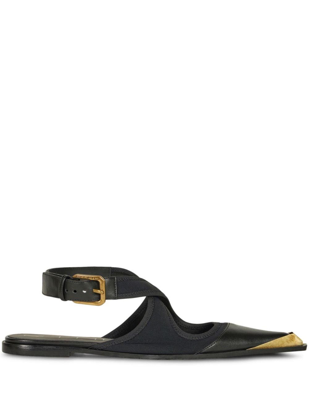 ETRO pointed slingback ballerina shoes - Black von ETRO