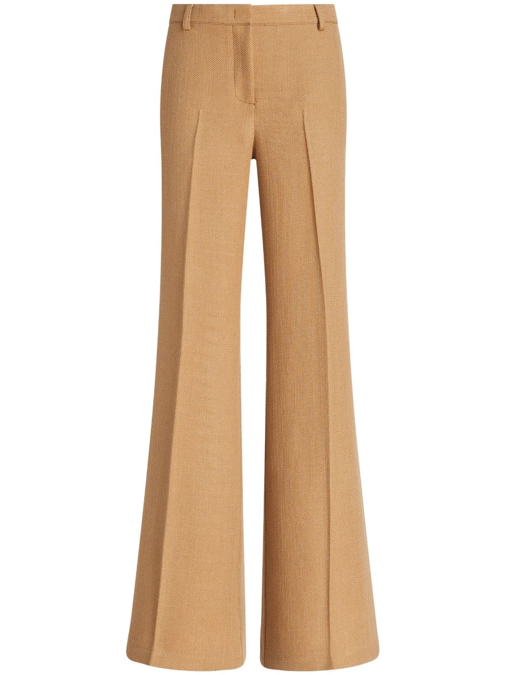 ETRO pressed-crease flared trousers - Brown von ETRO