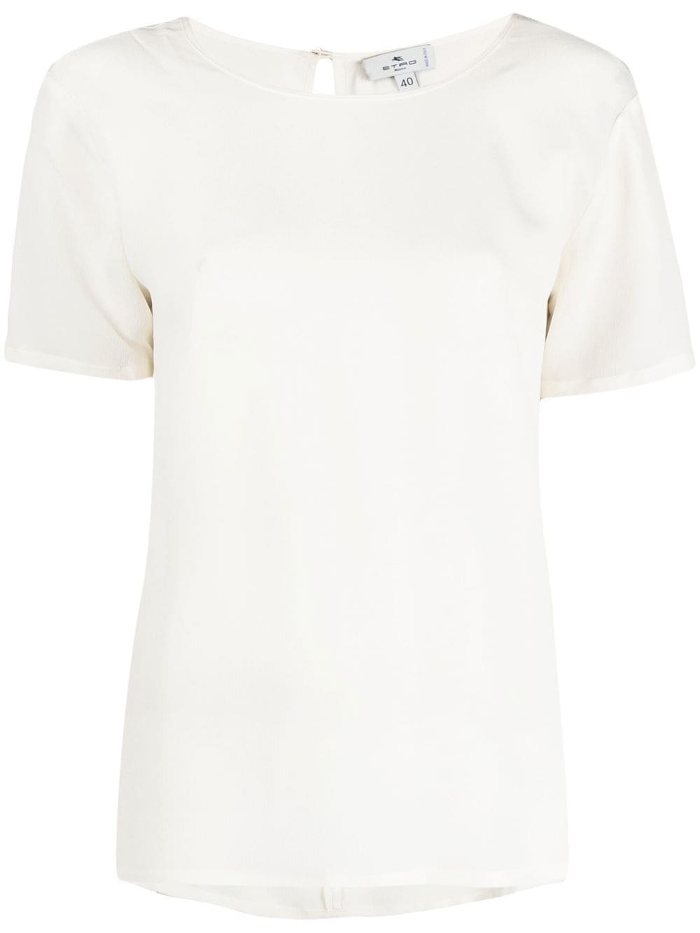 ETRO round-neck silk T-shirt - Neutrals von ETRO