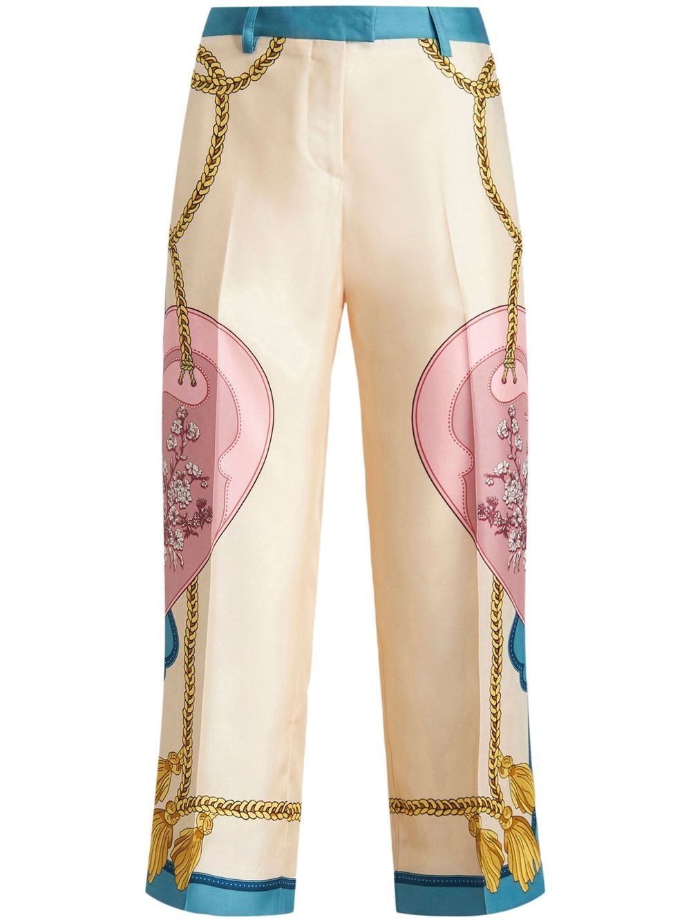 ETRO satin-finish printed trousers - Neutrals von ETRO