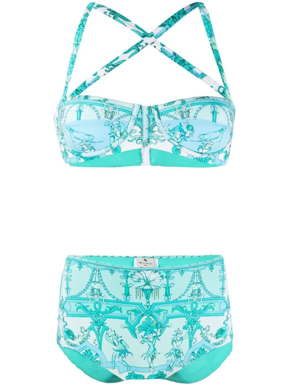 ETRO scarf-print bikini set - Blue von ETRO