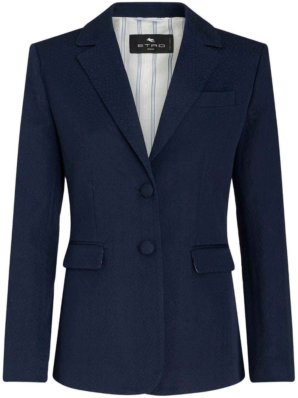 ETRO single-breasted notched blazer - Blue von ETRO