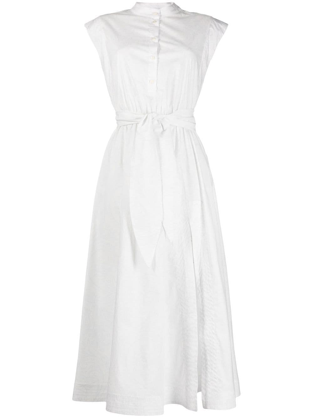 ETRO sleeveless belted midi dress - White von ETRO