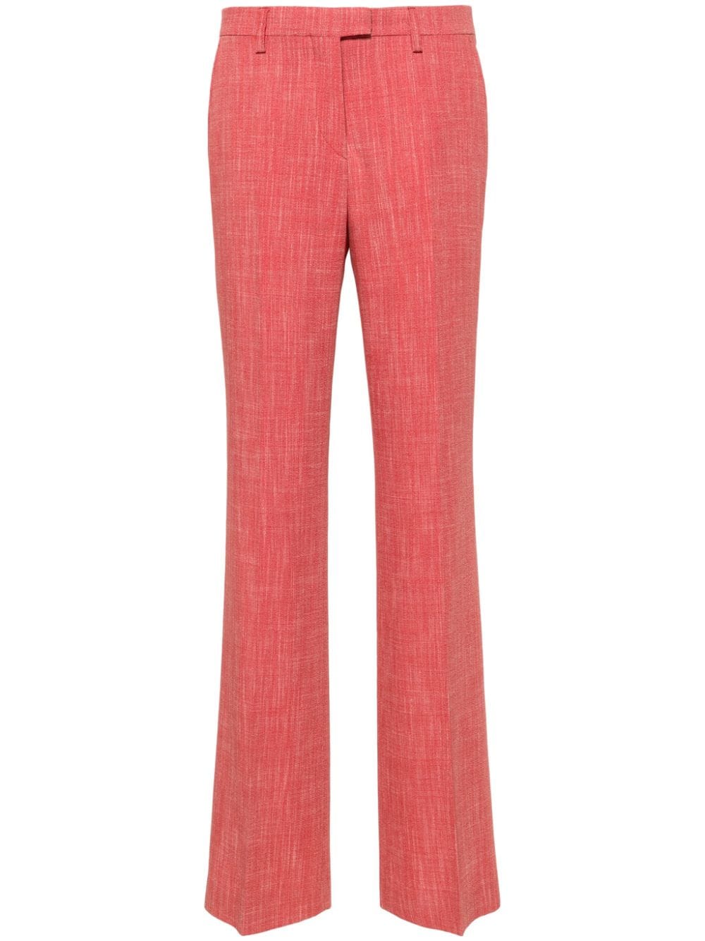 ETRO slub-texture straight-leg trousers - Red von ETRO