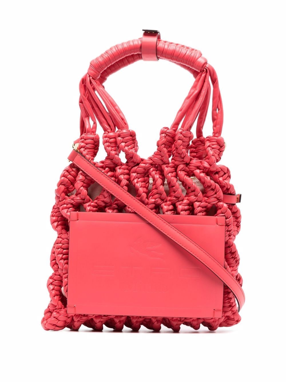 ETRO small interwoven tote bag - Pink von ETRO