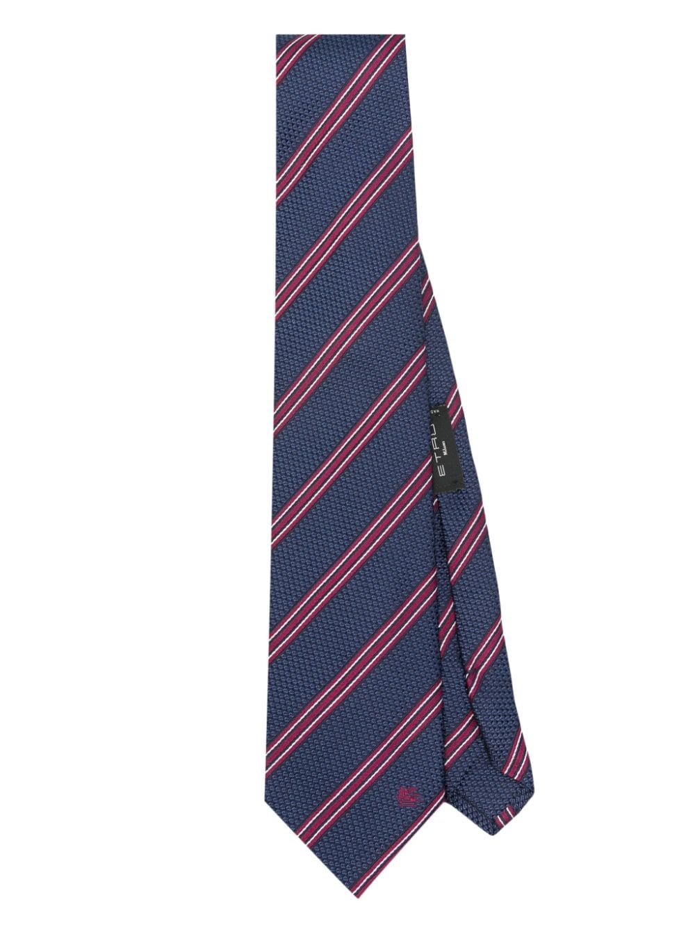 ETRO stripe-pattern silk tie - Blue von ETRO