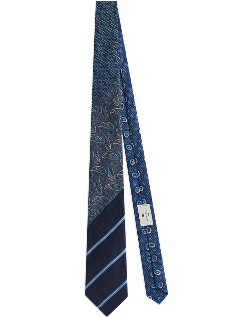ETRO striped and paisley silk tie - Blue von ETRO