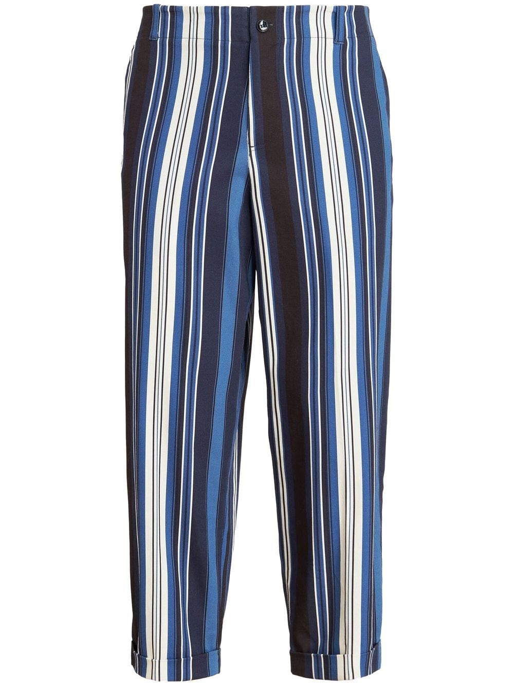 ETRO striped cropped trousers - Blue von ETRO