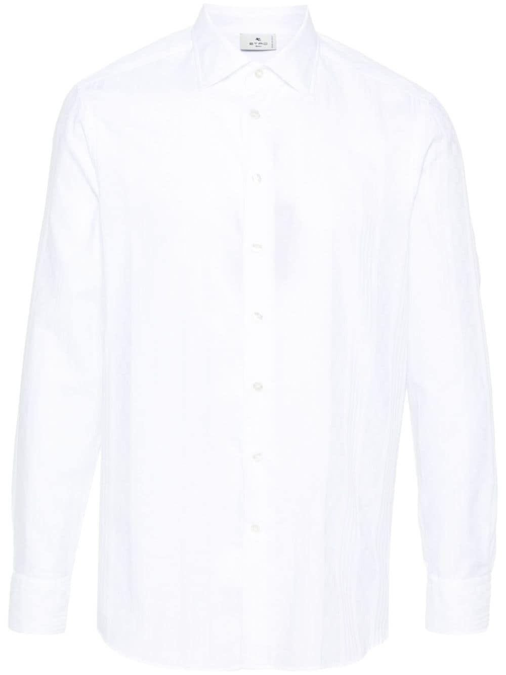 ETRO striped-jacquard cotton shirt - White von ETRO