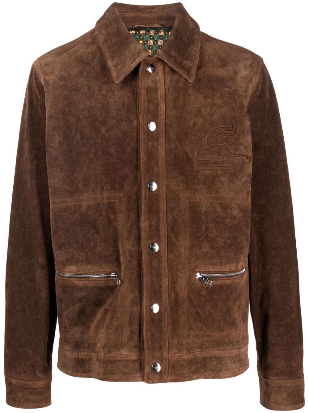 ETRO suede shirt jacket - Brown von ETRO