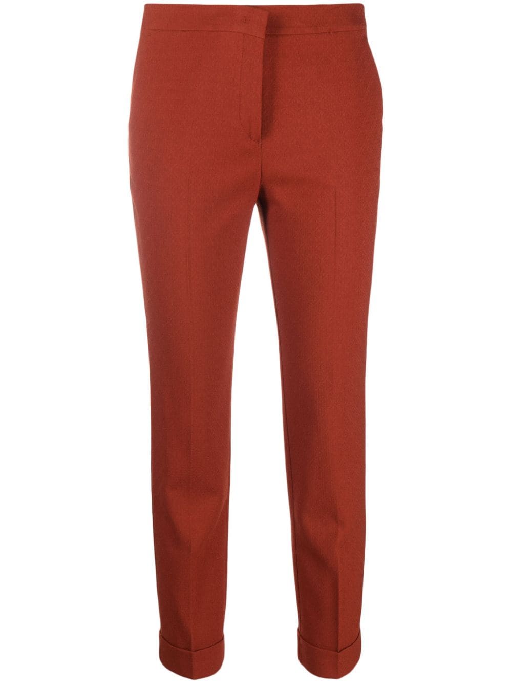 ETRO wool-blend jacquard tapered trousers - Orange von ETRO