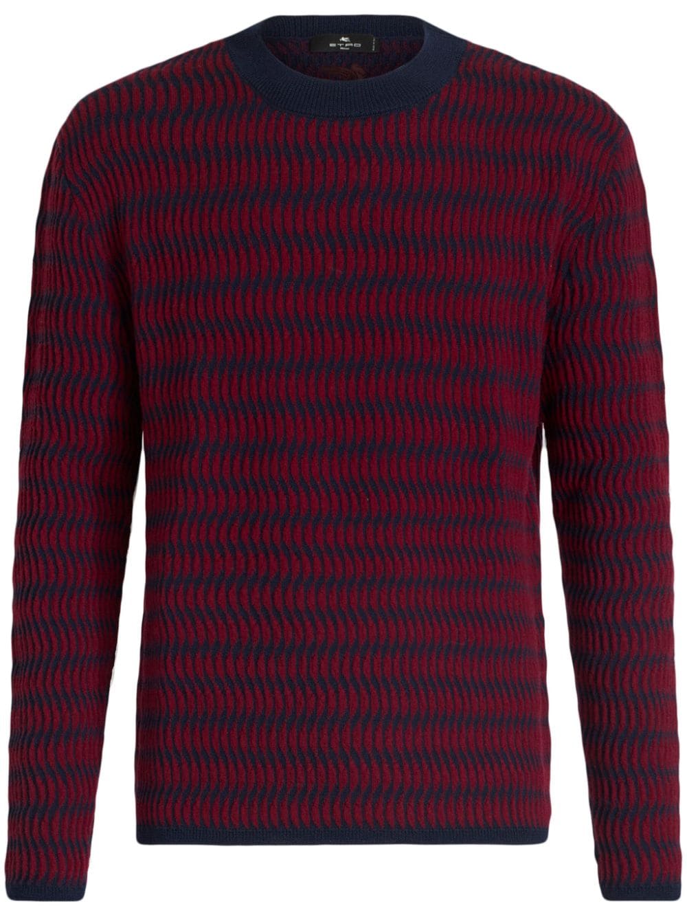 ETRO two-tone jacquard wool jumper - Blue von ETRO