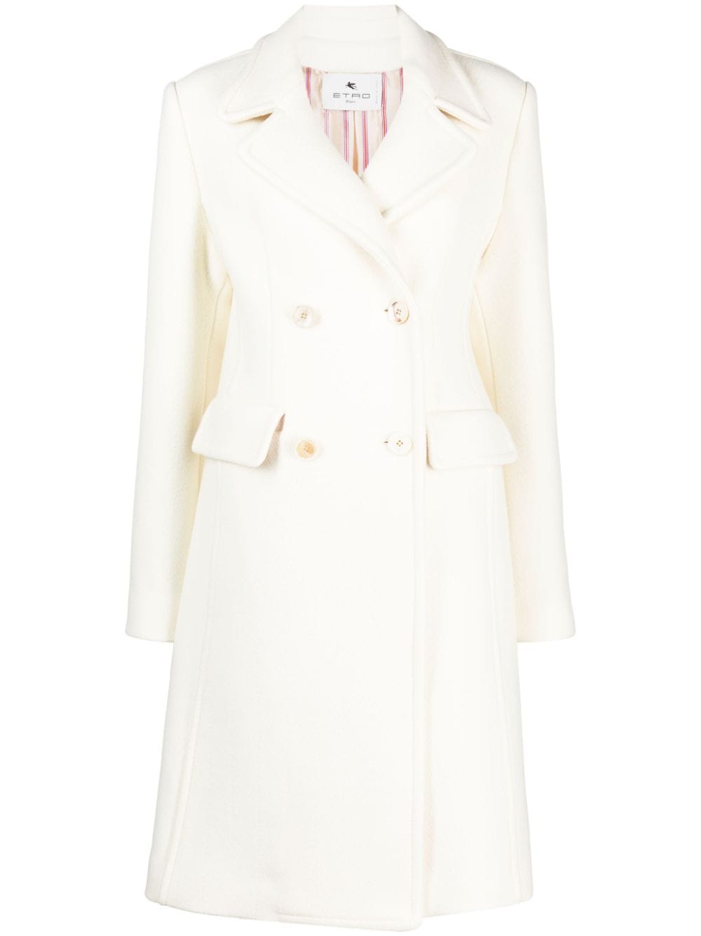 ETRO virgin wool double-breasted coat - White von ETRO