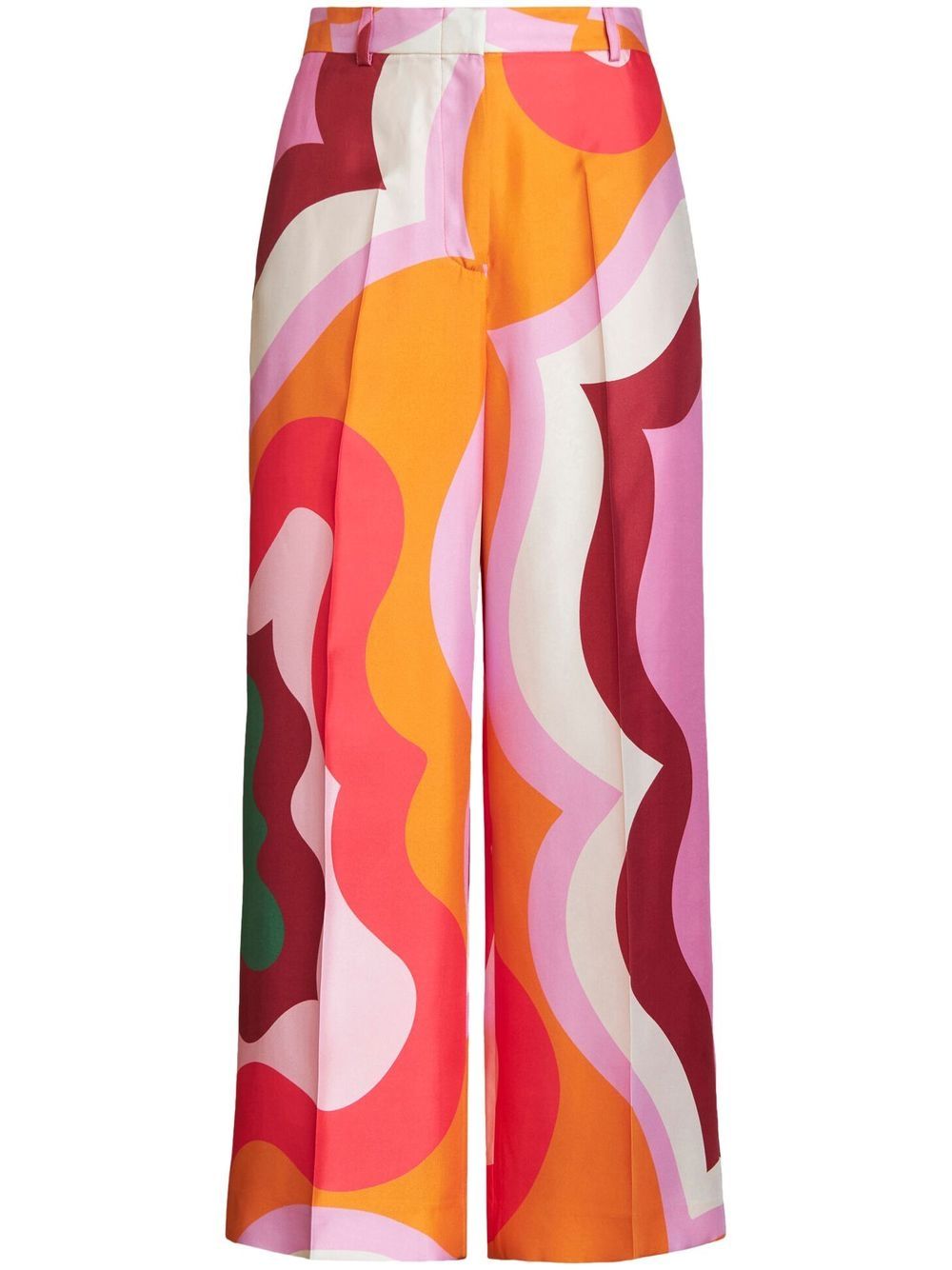 ETRO wave-print wide-leg trousers - Orange von ETRO