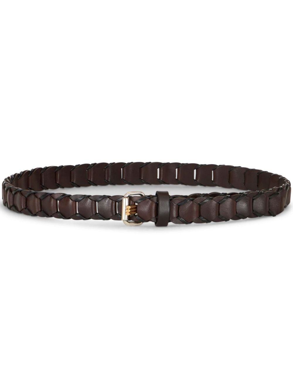 ETRO woven leather belt - Brown von ETRO