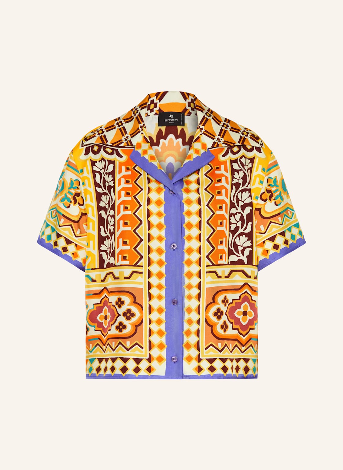Etro Cropped-Hemdbluse Aus Seide gelb Etro Cropped-Hemdbluse Aus Seide gelb von ETRO