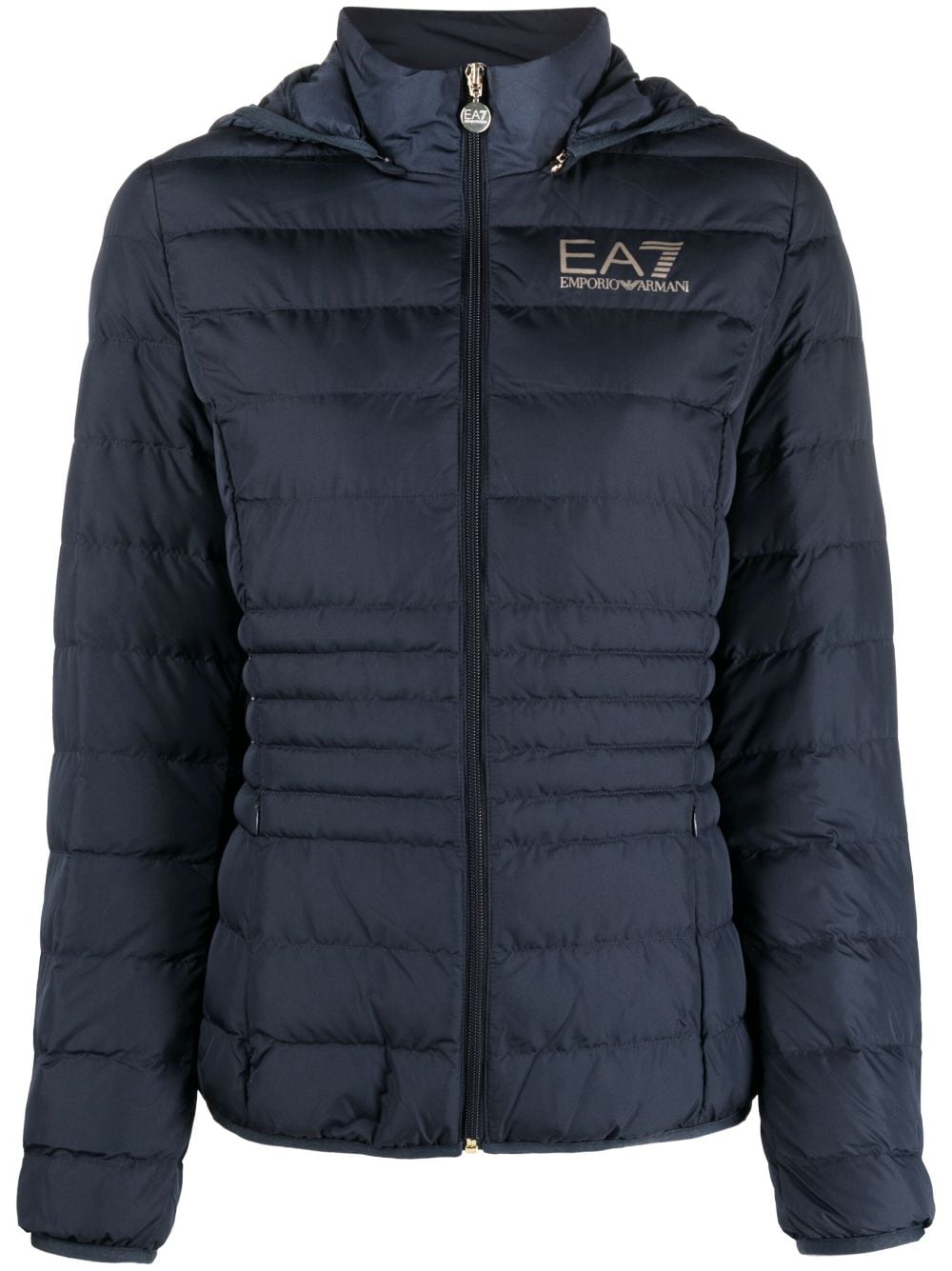 Ea7 Emporio Armani logo-print padded jacket - Blue von Ea7 Emporio Armani