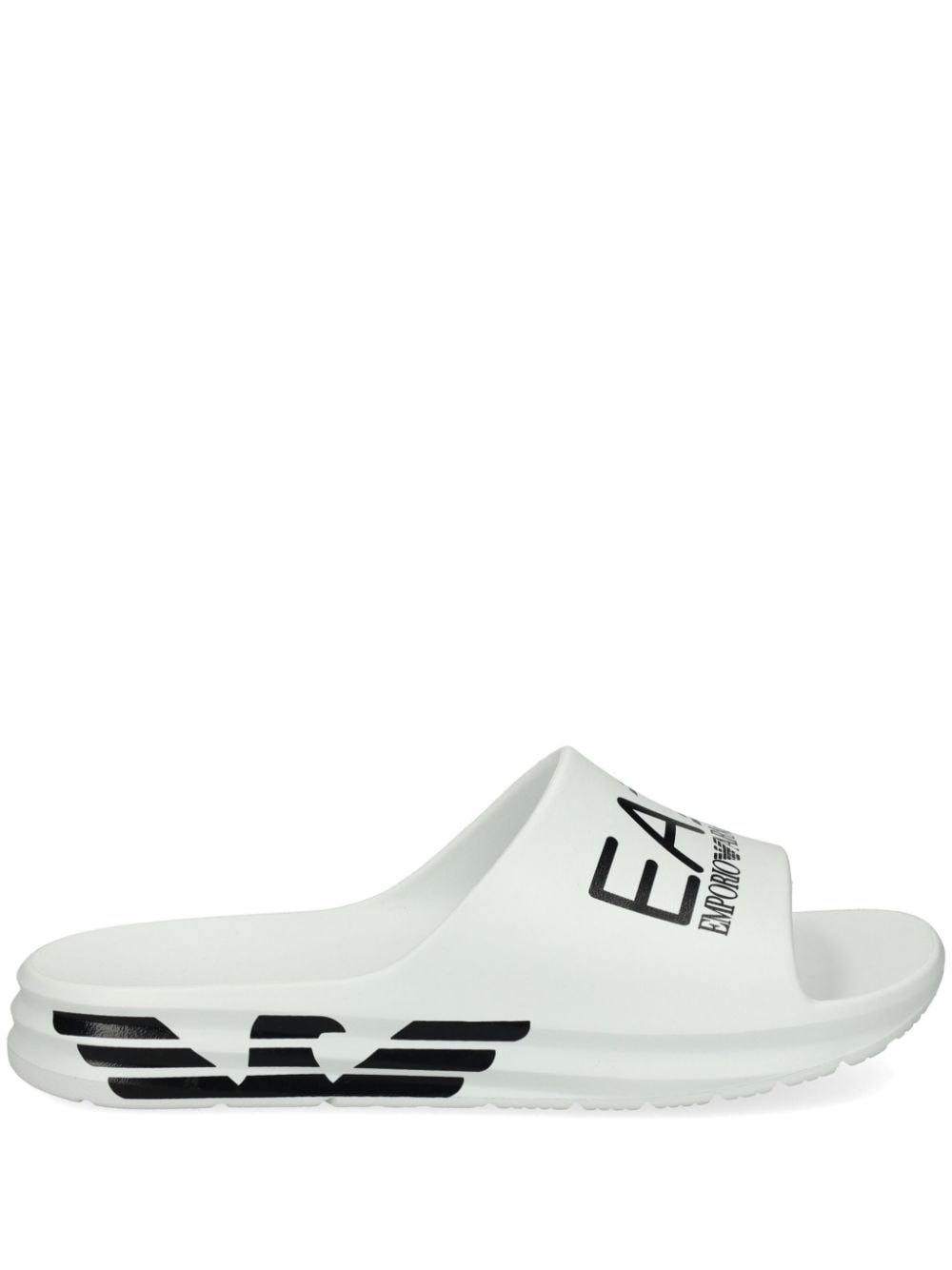 Ea7 Emporio Armani Crusher Distance logo-print slides - White von Ea7 Emporio Armani