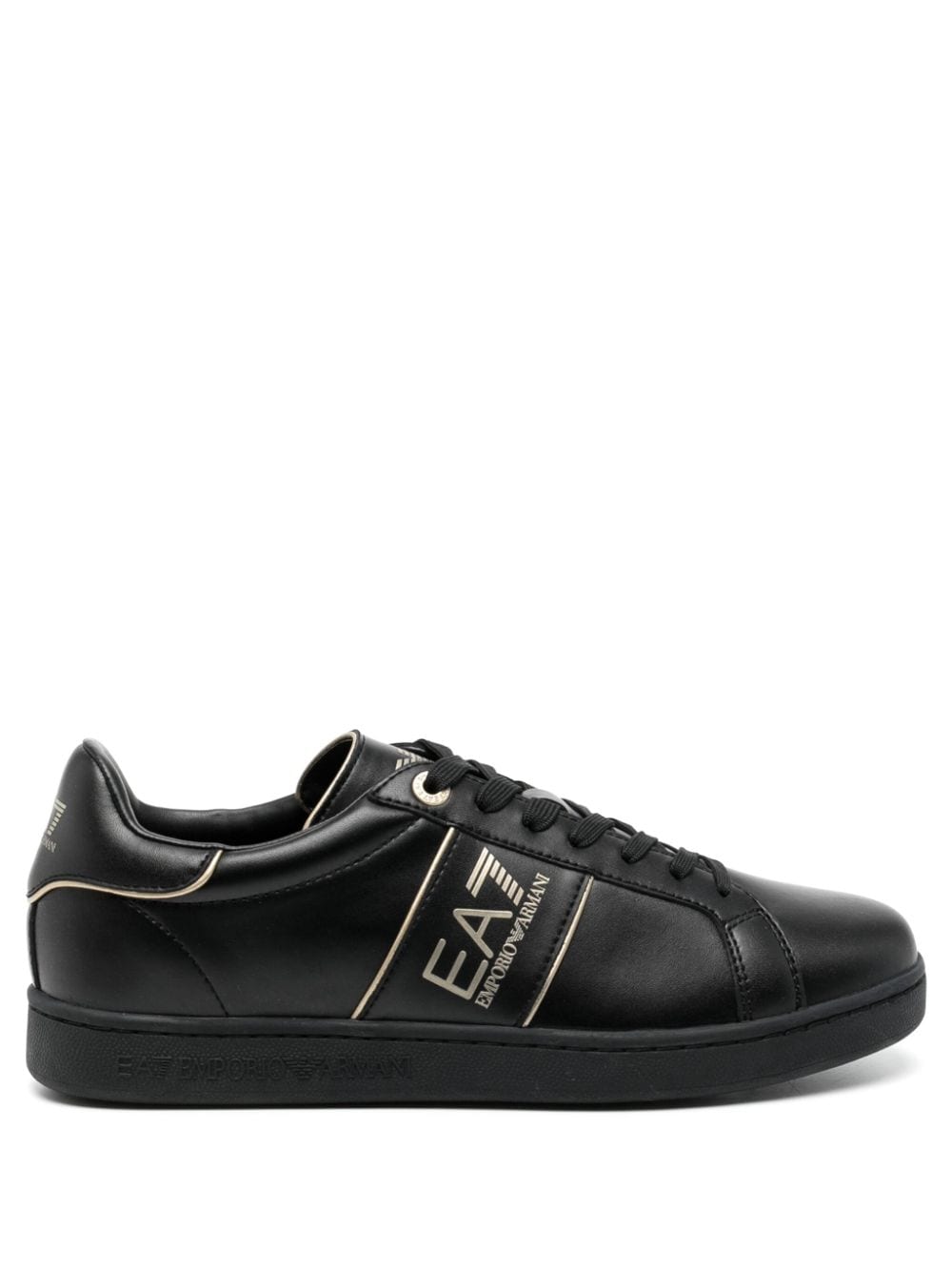 Ea7 Emporio Armani EA7 Classic leather sneakers - Black von Ea7 Emporio Armani