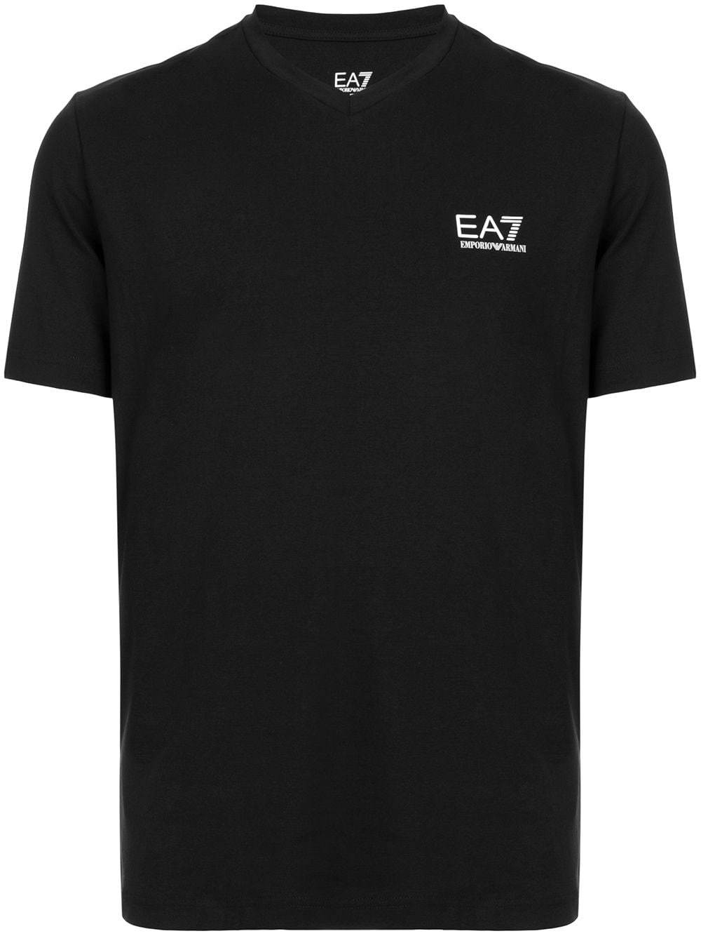Ea7 Emporio Armani embroidered T-shirt - Black von Ea7 Emporio Armani