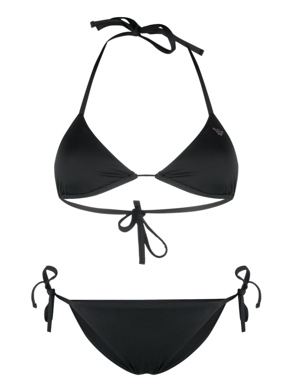 Ea7 Emporio Armani logo-embellished bikini set - Black von Ea7 Emporio Armani