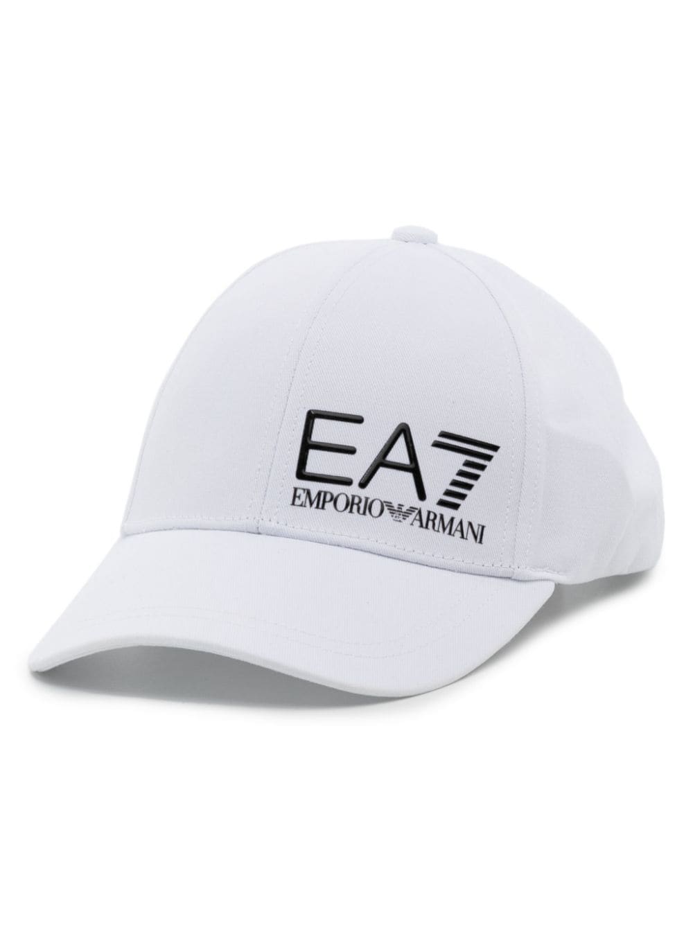 Ea7 Emporio Armani logo-embroidered cotton cap - White von Ea7 Emporio Armani