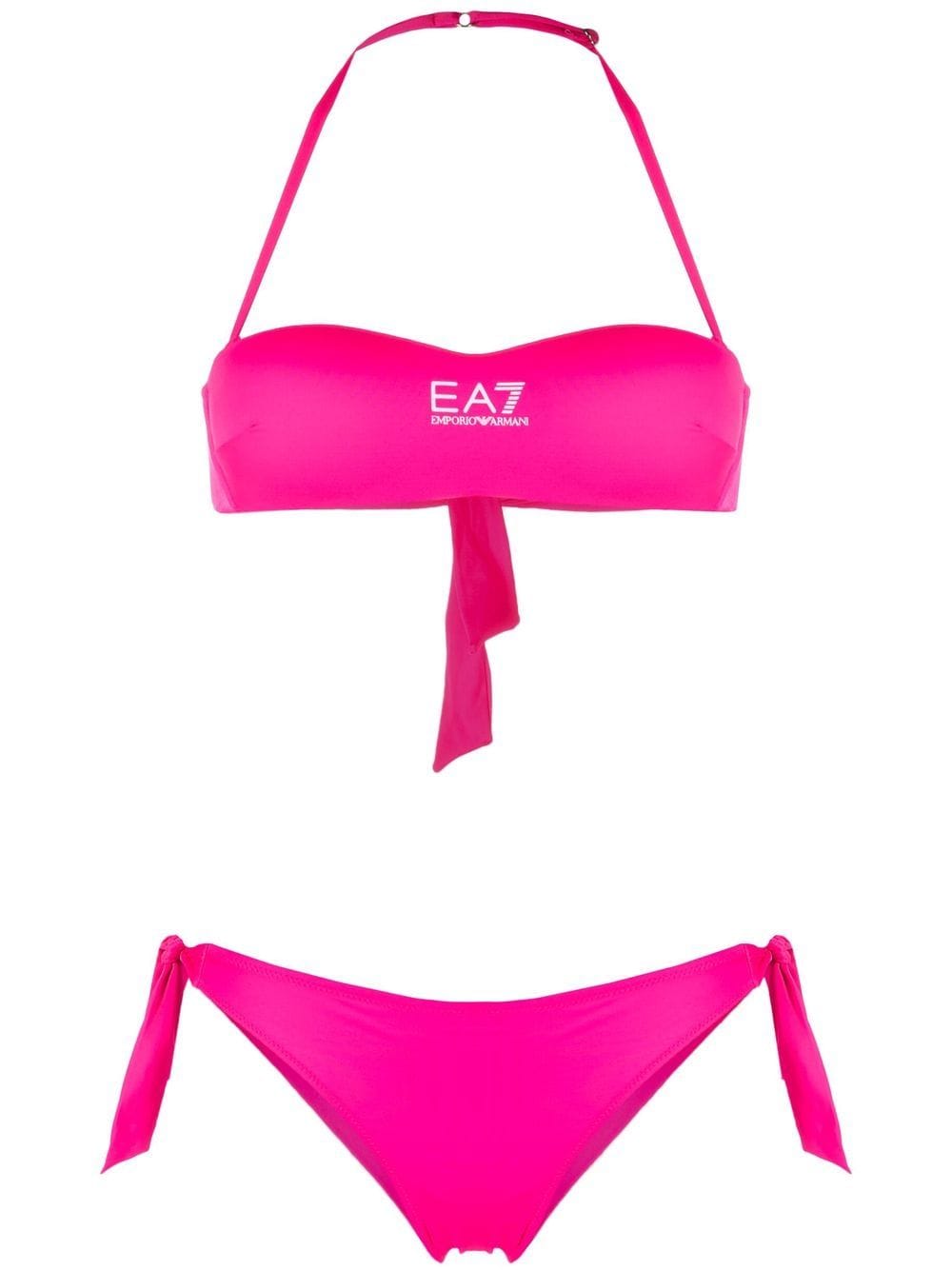 Ea7 Emporio Armani logo-print bikini set - Pink von Ea7 Emporio Armani