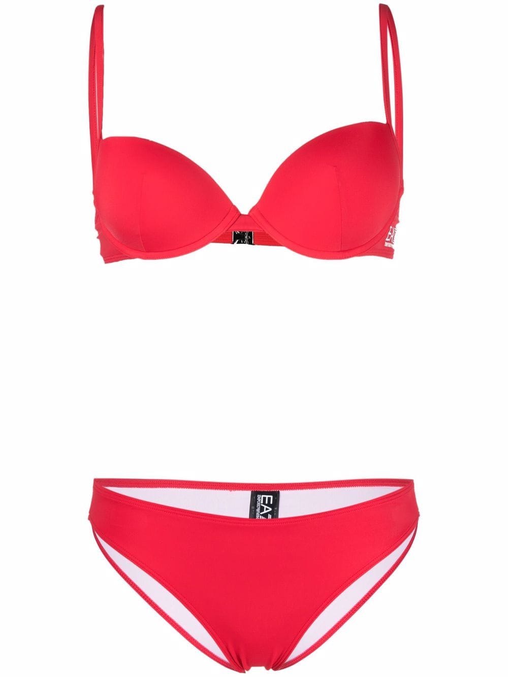 Ea7 Emporio Armani logo-print bikini set - Red von Ea7 Emporio Armani