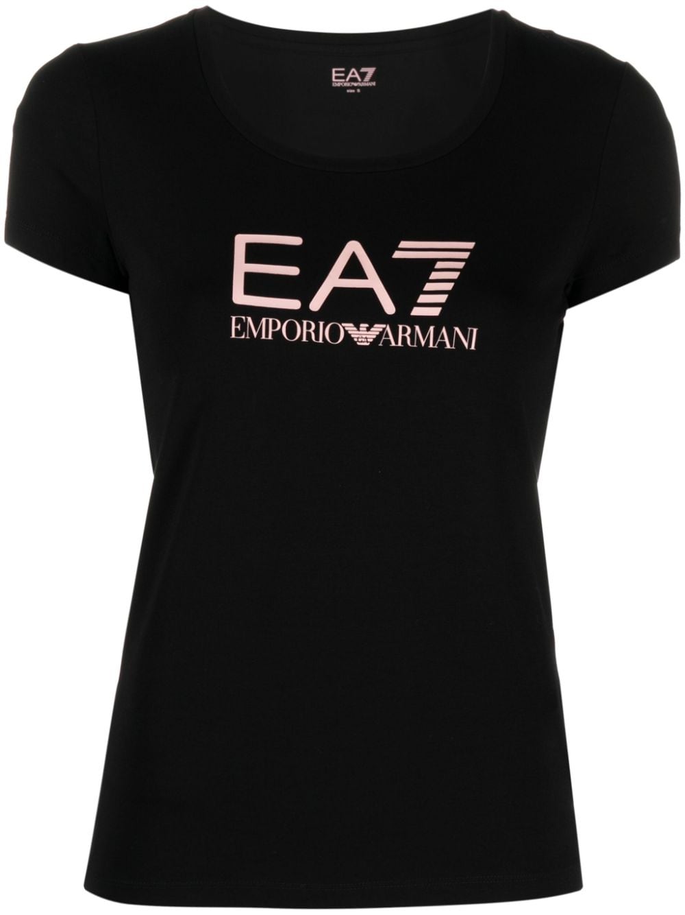 Ea7 Emporio Armani logo-print cotton T-shirt - Black von Ea7 Emporio Armani