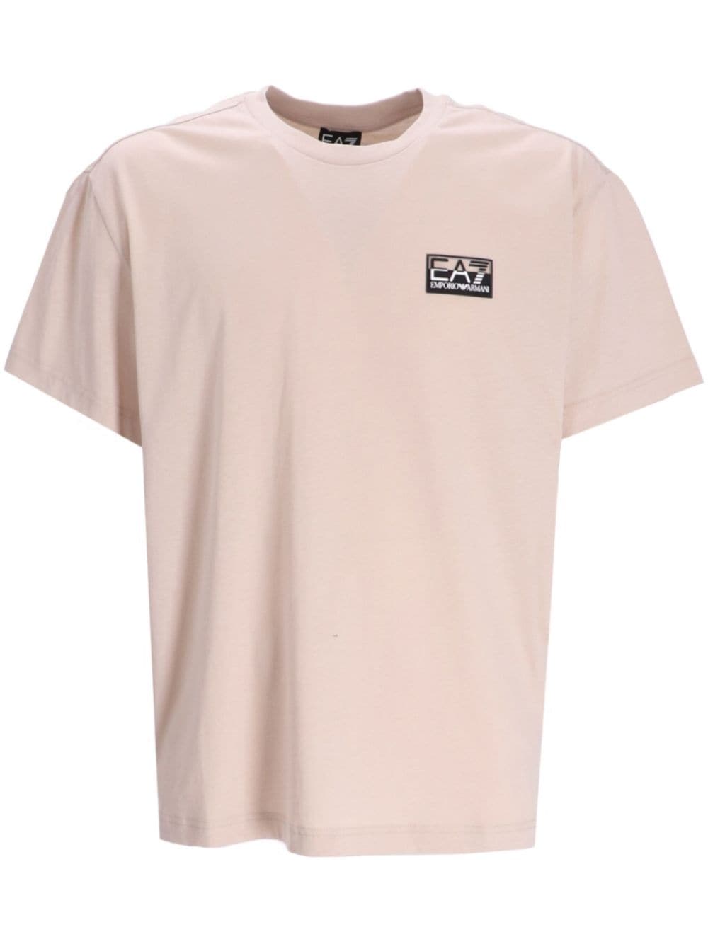 Ea7 Emporio Armani logo-print cotton T-shirt - Neutrals von Ea7 Emporio Armani