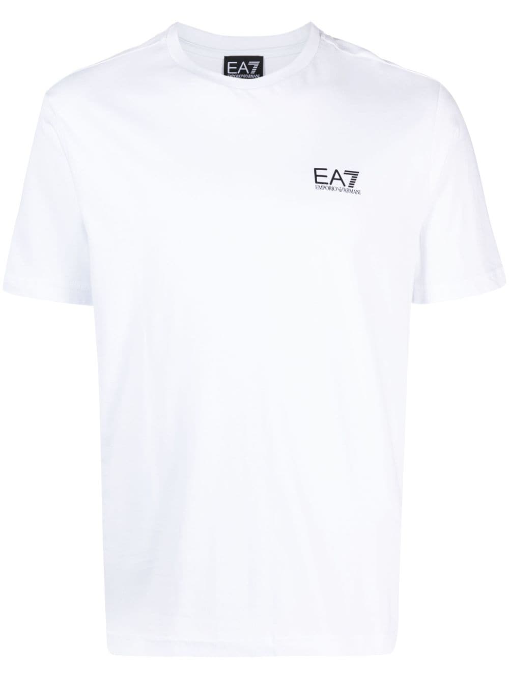 Ea7 Emporio Armani logo-print cotton T-shirt - White von Ea7 Emporio Armani