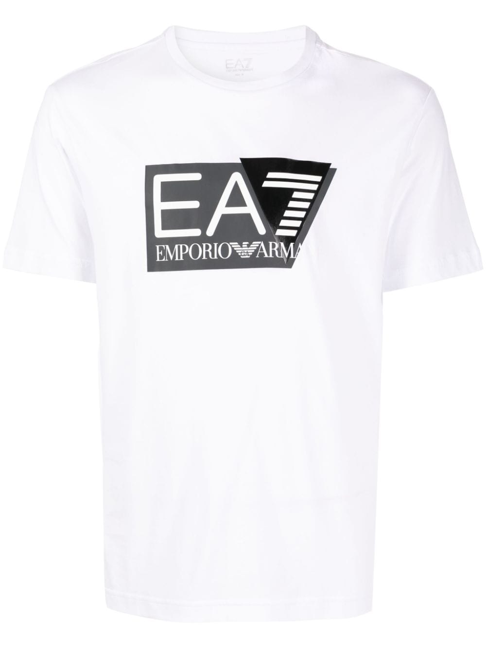 Ea7 Emporio Armani logo-print cotton T-shirt - White von Ea7 Emporio Armani