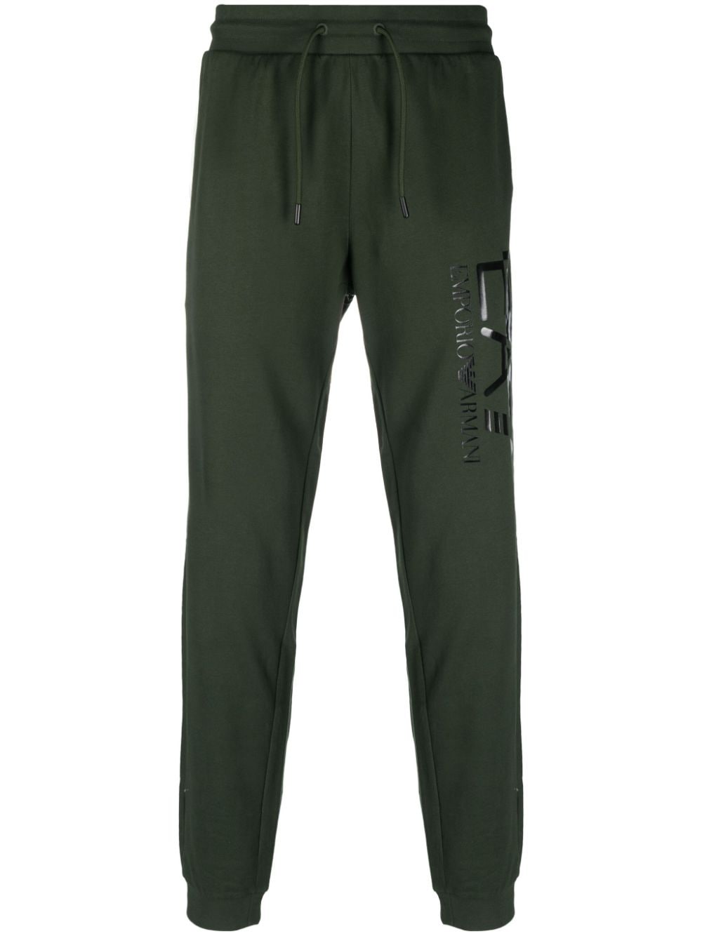 Ea7 Emporio Armani logo-print cotton track pants - Green von Ea7 Emporio Armani